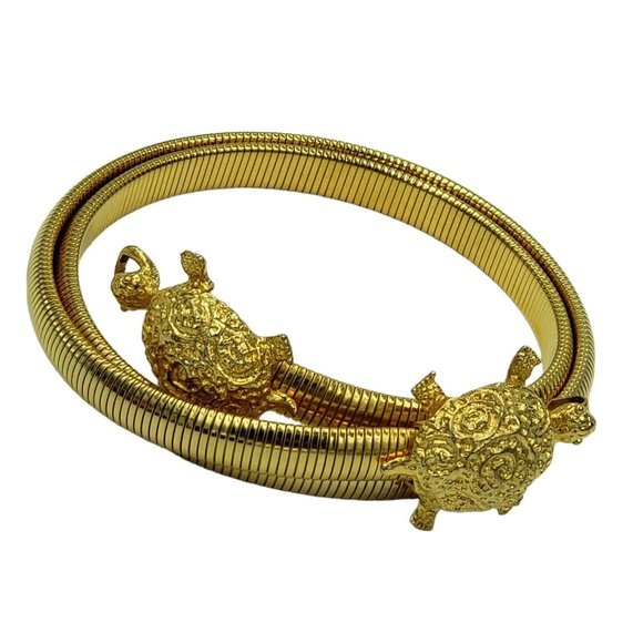 Mimi Di N Turtle Belt Gold Tone Metal Vintage 1975 main image 12